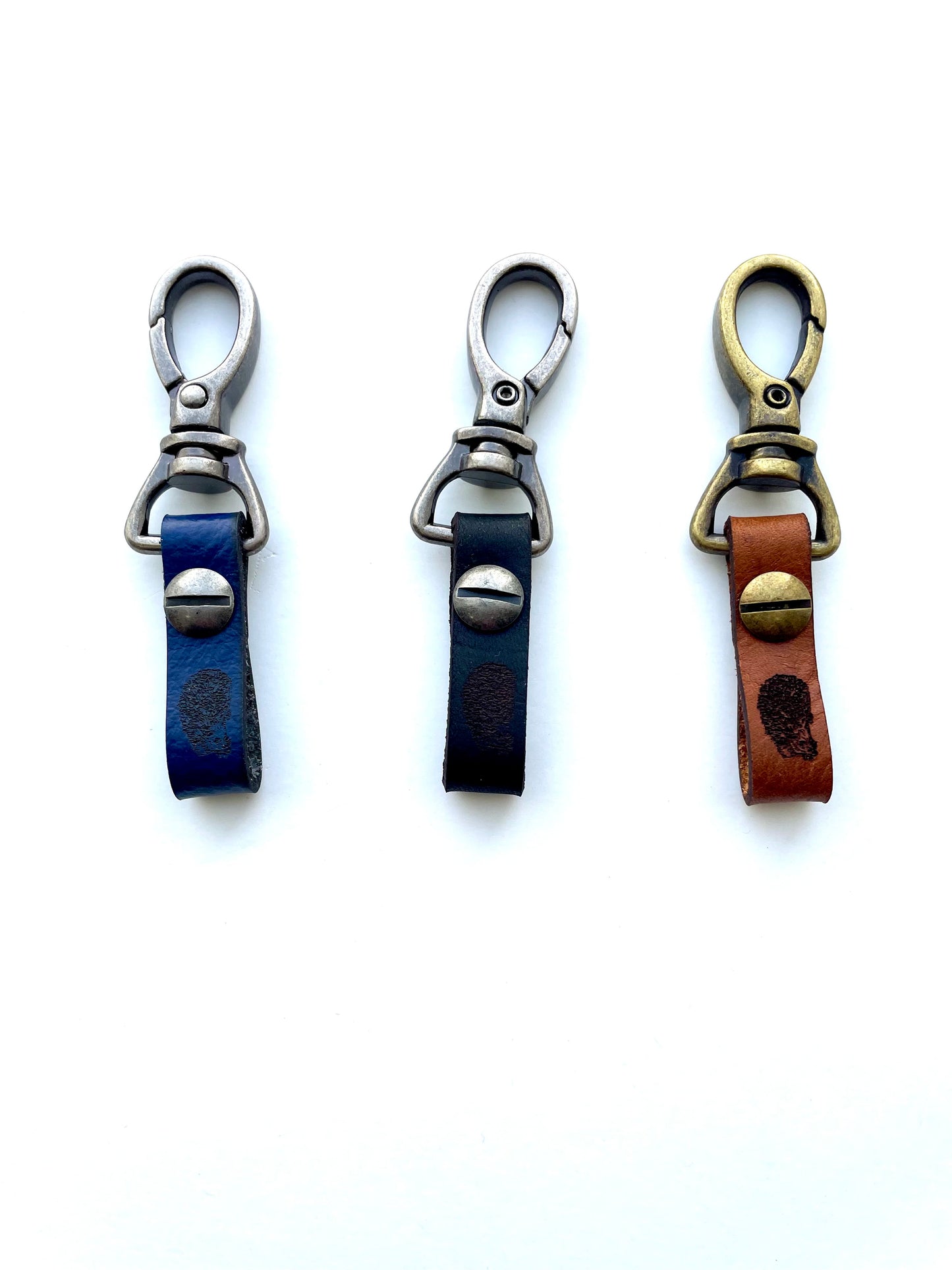 Brown Snap Leather Clip