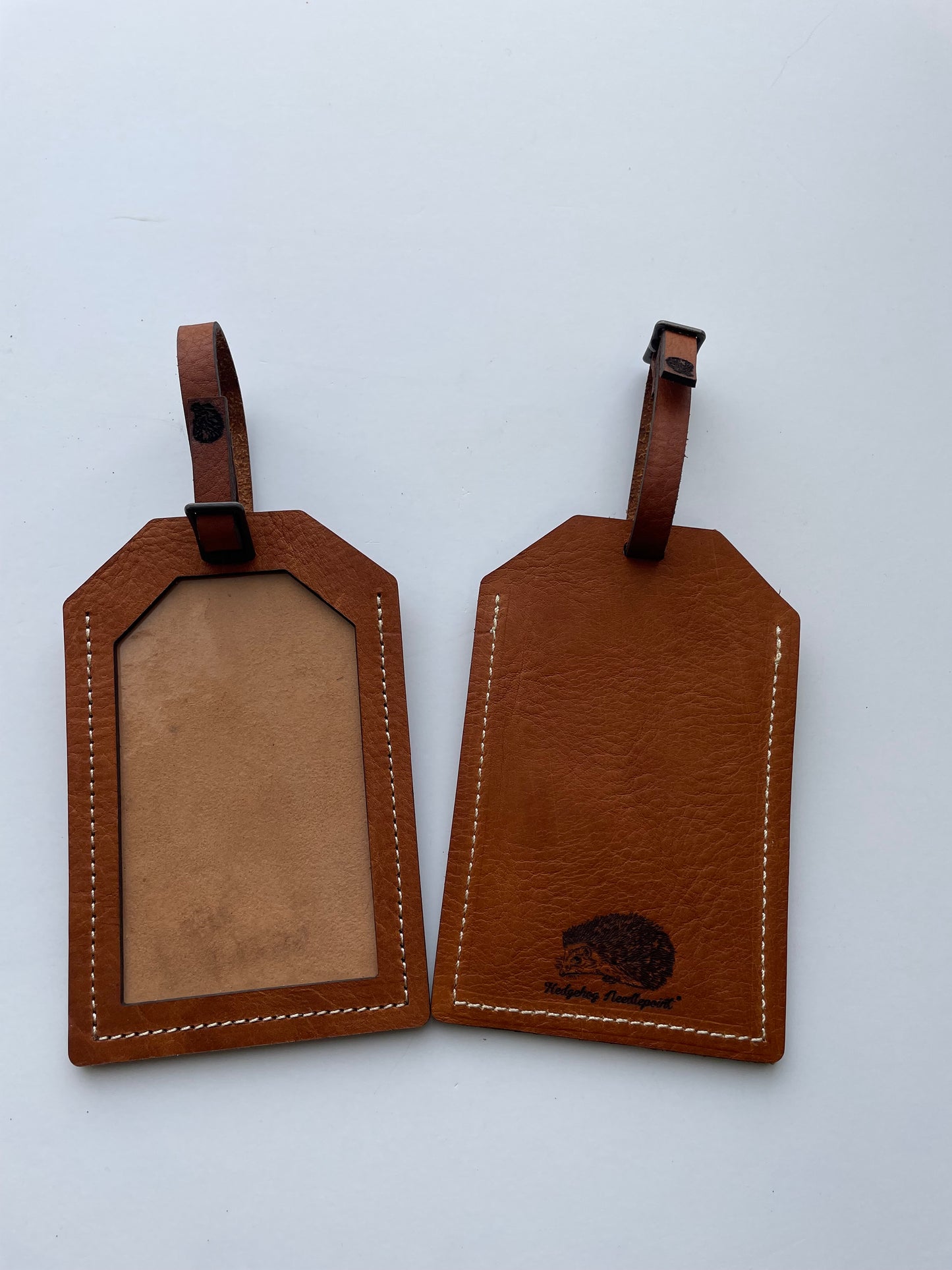 Brown Leather Luggage Tag